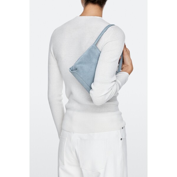 Massimo Dutti Zamszowa torebka na ramię 06972641-106