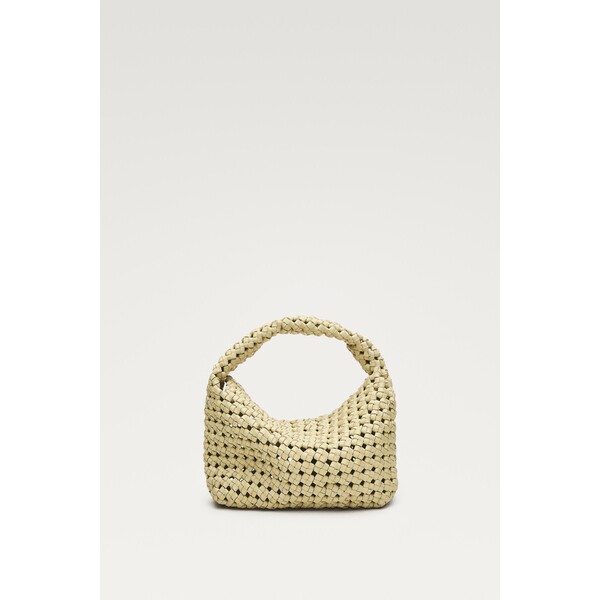 Massimo Dutti Mini torebka pleciona ze skóry 06950607-726