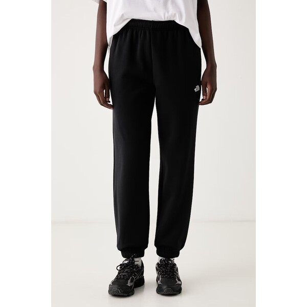The North Face spodnie dresowe damskie z bawełną Evolution  czarne high waist NF0A8CWVJK31
