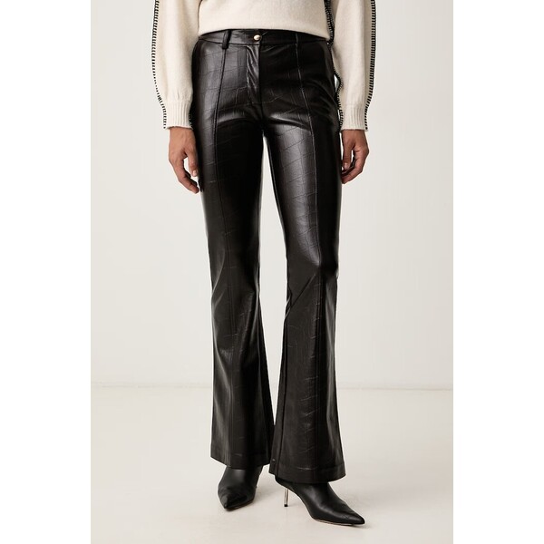 Marciano by Guess spodnie dzwony damskie ALESSANDRIA  brązowe high waist G6BB01 K6814 G6BB01.K6814