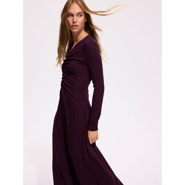 Reserved Sukienka maxi z dodatkiem lyocellu 046HW-49X