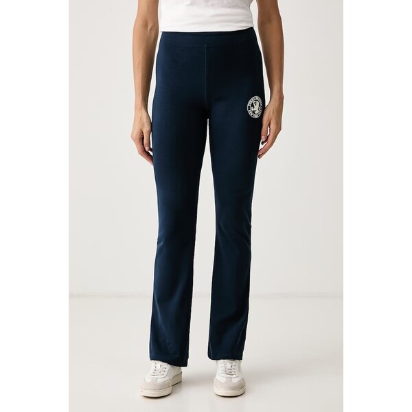 Tommy Hilfiger legginsy damskie bawełniane z elastanem  granatowe UW0UW06626