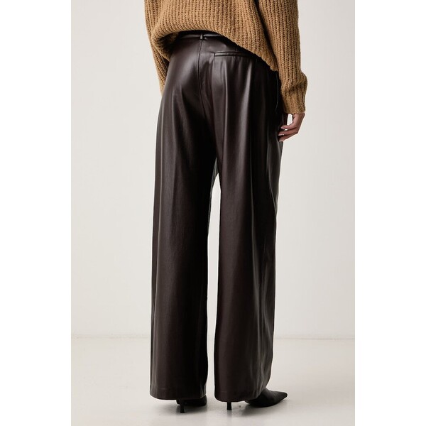 BOSS spodnie straight damskie Tiana4-M  brązowe high waist 50564757