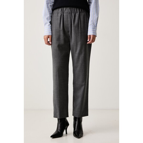 Weekend Max Mara spodnie damskie wełniane WKDHATELEY  szare high waist 2625136042600
