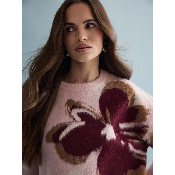 Mohito Sweter z kwiatowym motywem 498LQ-39X