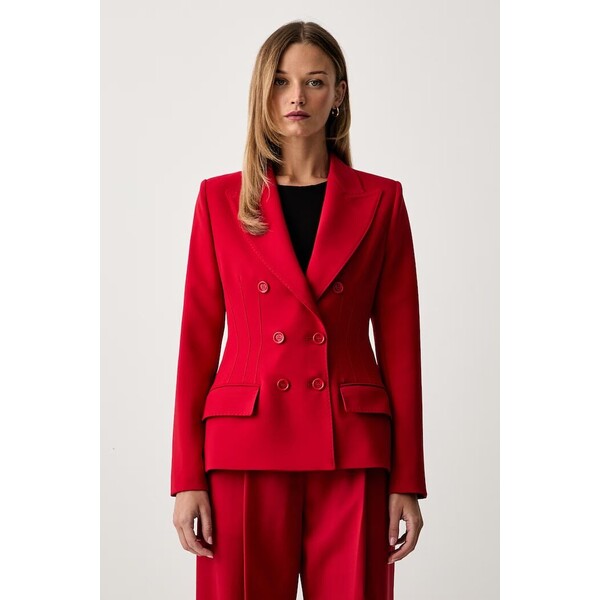 Elisabetta Franchi marynarka dwurzędowa damska  czerwona GI25766E2