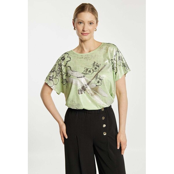 Monnari Luźny T-shirt z wzorem 117489