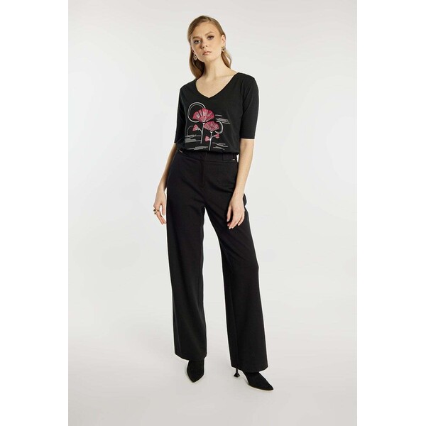 Monnari T-shirt damski z wzorem 116051