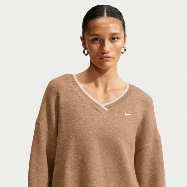 Damski luźny sweter z dekoltem w kształcie litery V Nike Sportswear Chill Knit IM5515-297