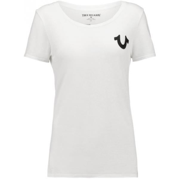 True Religion T-shirt z nadrukiem white TR121D02Z-A11