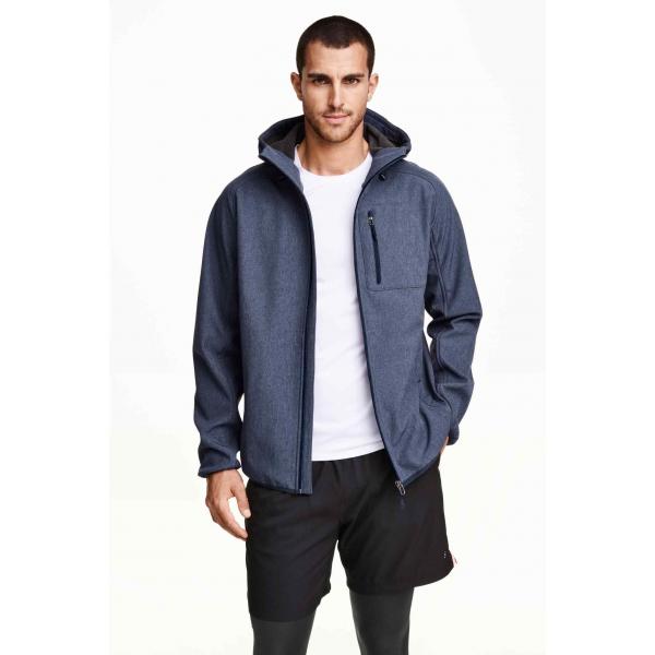 H&M Kurtka typu softshell 0282832005 Szaroniebieski