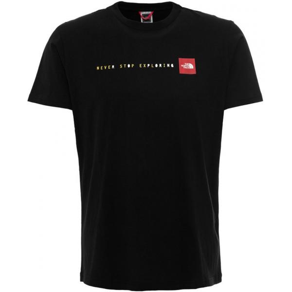 The North Face NEVER STOP EXPLORING T-shirt z nadrukiem black TH342D00C-Q11