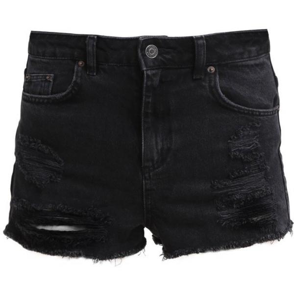 Topshop RIP MOM Szorty jeansowe black TP721S019-Q11