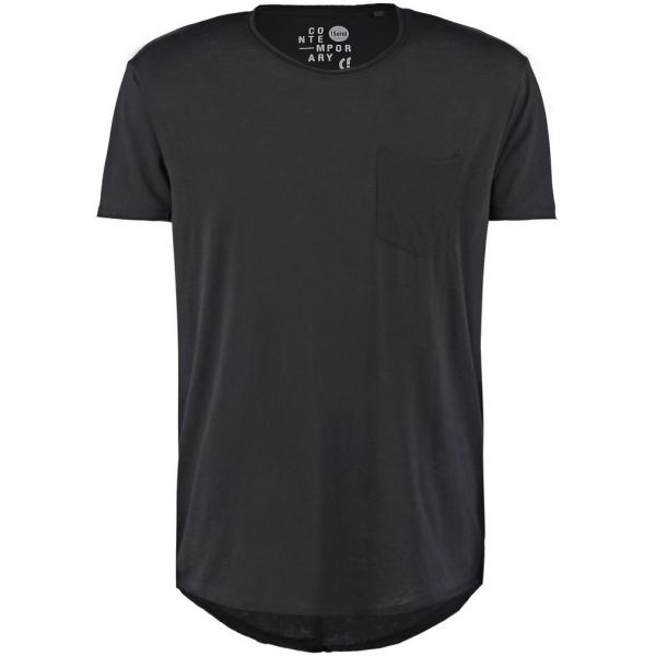 Solid TRENUS T-shirt basic black SO422O026-Q11