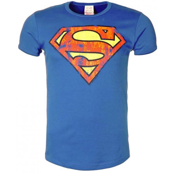 LOGOSHIRT SUPERMAN T-shirt z nadrukiem azure blue S3422D00E-504