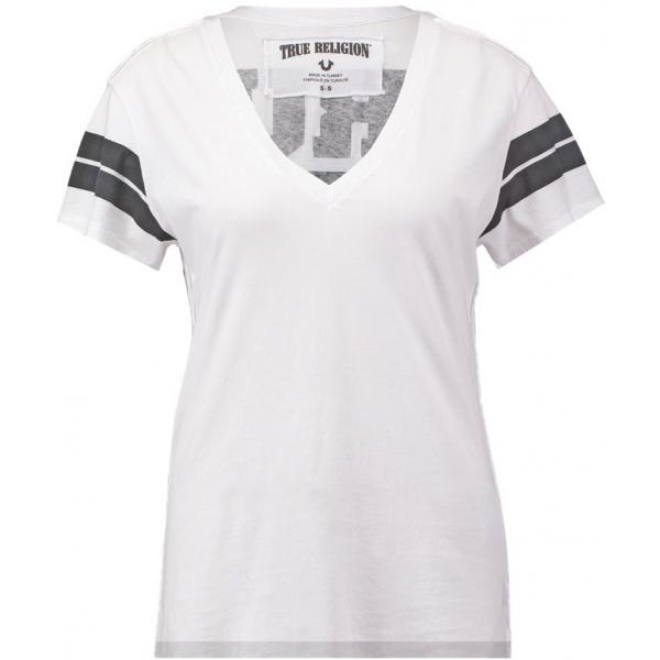True Religion T-shirt z nadrukiem white TR121D039-A11