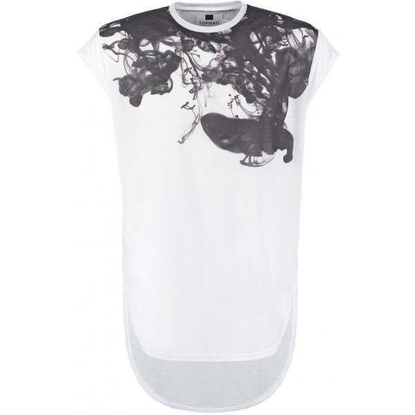 Topman T-shirt z nadrukiem white TP822O0CY-A11
