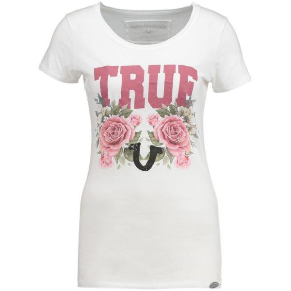 True Religion T-shirt z nadrukiem white TR121D03B-A11
