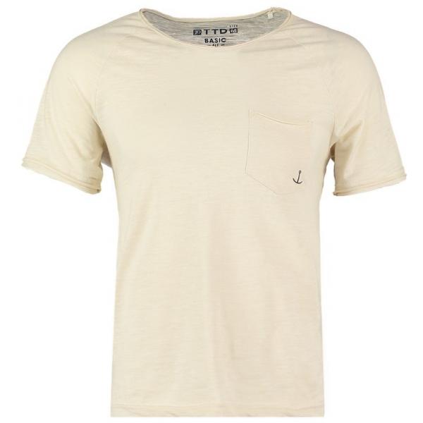 Tom Tailor Denim T-shirt basic soft beige solid TO722O08M-B11