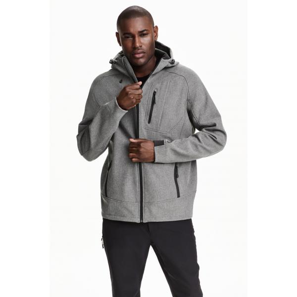 H&M Kurtka typu softshell 0282832005 Ciemnoszary