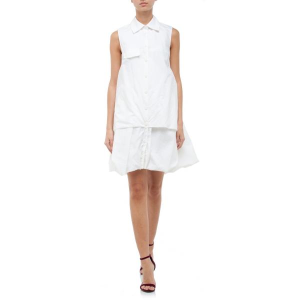Acephala Drapowana sukienka biała