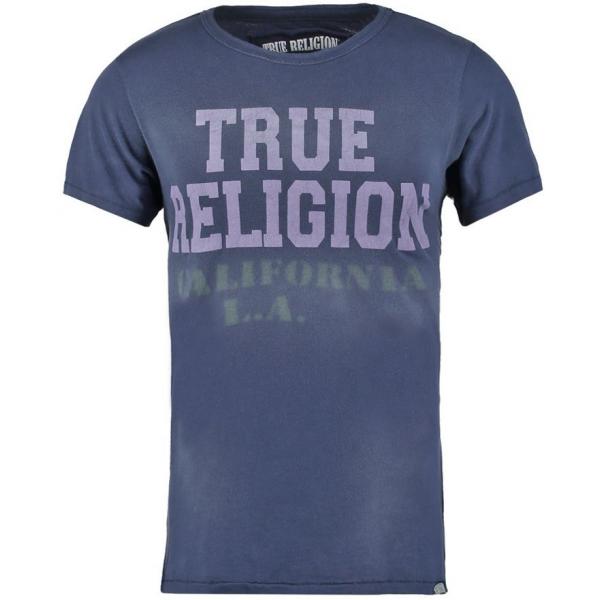 True Religion ARMY T-shirt z nadrukiem indigo blue TR122O01S-K11
