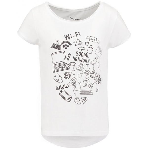 TWINTIP T-shirt z nadrukiem white TW421DA3C-A11