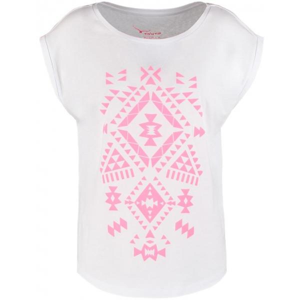 TWINTIP T-shirt z nadrukiem white/pink TW421DA39-A11