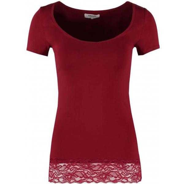 Zalando Essentials T-shirt z nadrukiem dark red ZA821D02L-G12