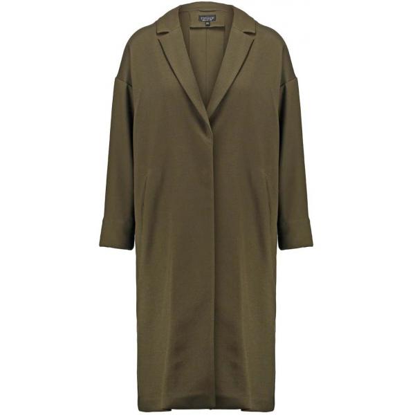 Topshop Płaszcz wełniany /Płaszcz klasyczny khaki/olive TP721H03C-N11