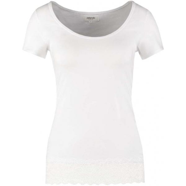Zalando Essentials T-shirt z nadrukiem white ZA821D02L-A11