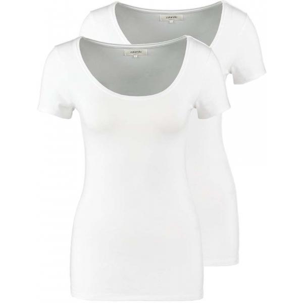 Zalando Essentials 2 PACK T-shirt basic white ZA821D02C-A11