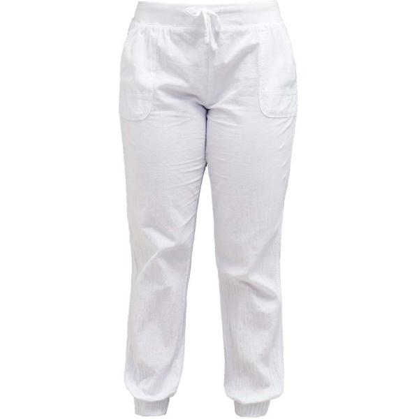 Zizzi Spodnie materiałowe white Z1721A00S-A11