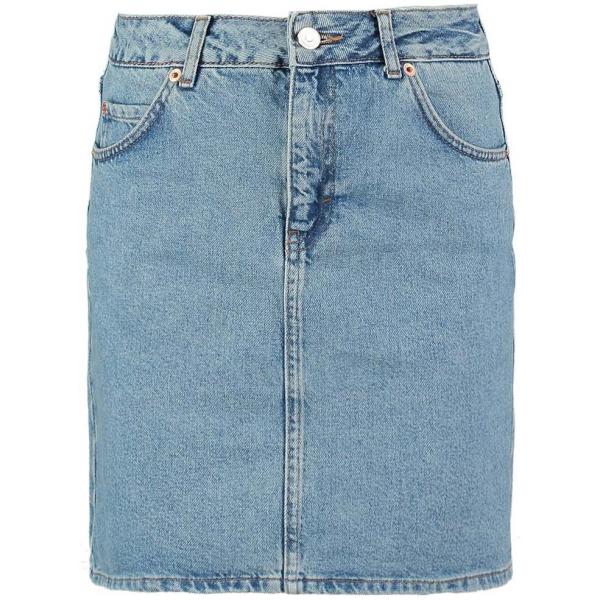 Topshop Petite Spódnica jeansowa lightdenim TP721M02I-K11