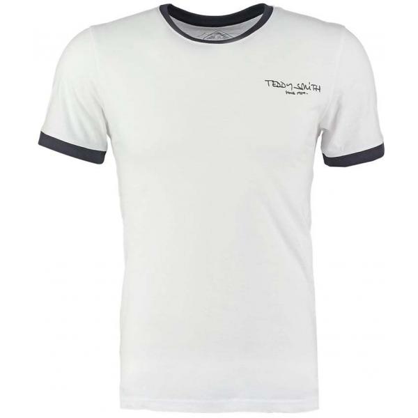 Teddy Smith T-shirt z nadrukiem blanc/dark navy TS122O00Y-A11