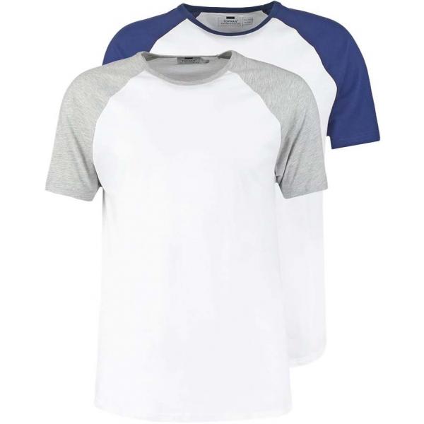 Topman 2 PACK T-shirt basic white TP822O0CN-A11