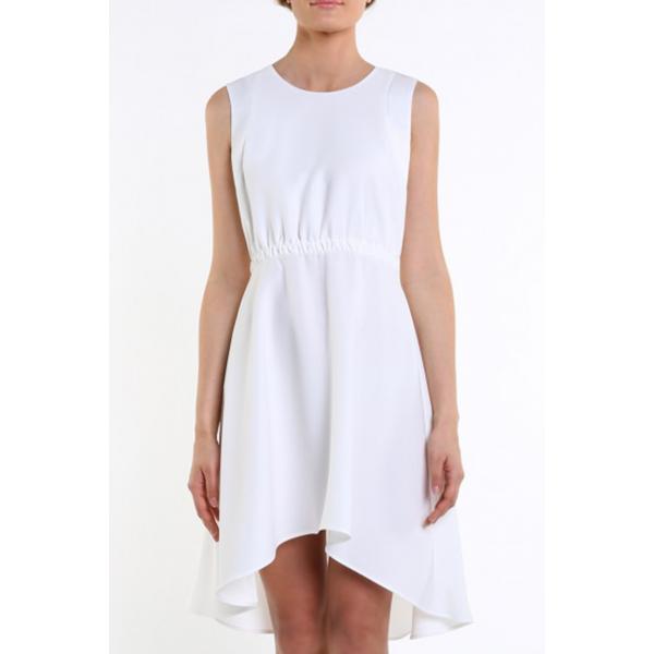 Tiffi Asymetryczna sukienka mini biała