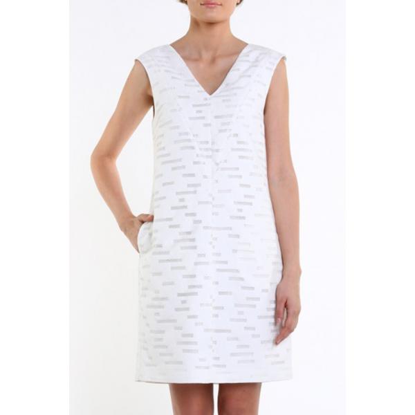 Tiffi Sukienka z dekoltem V biała