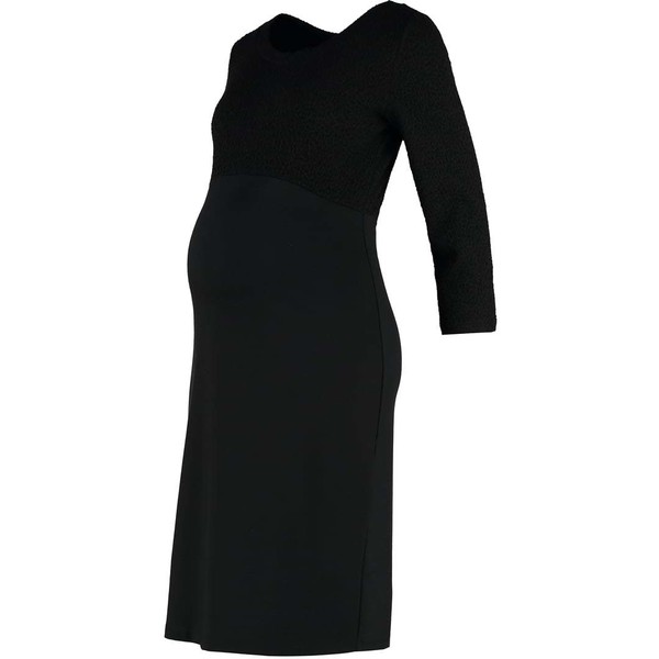 Queen Mum CITY Sukienka z dżerseju black QM129F019-Q11
