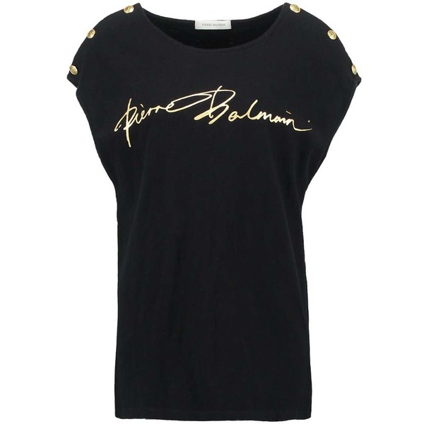 Pierre Balmain T-shirt z nadrukiem black P4321D01A-Q11