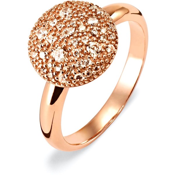 Tchibo Srebrny pierścionek, pozłacany różowym złotem 400059927