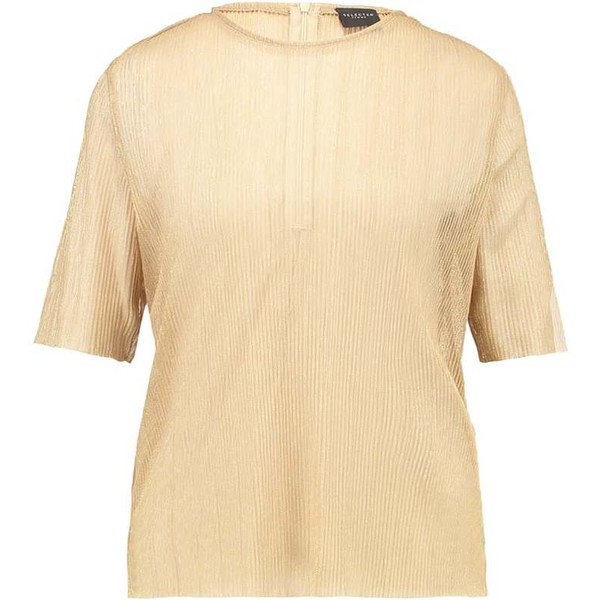 Selected Femme SFNUNE T-shirt z nadrukiem gold colour SE521E04V-F11