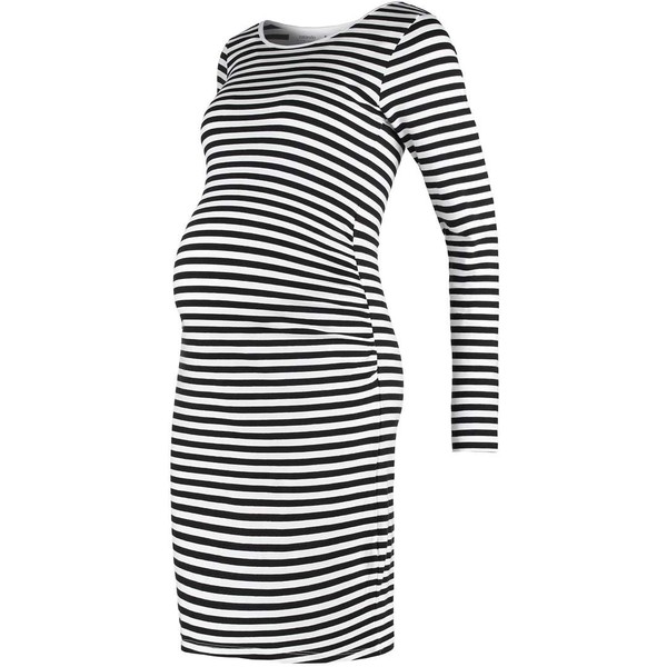 Zalando Essentials Maternity Sukienka z dżerseju black/white ZX029FA01-Q13