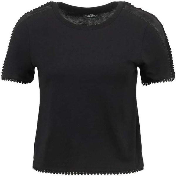 Topshop Petite PRETTY T-shirt z nadrukiem black TP721D0AQ-Q11