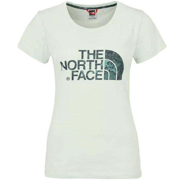 The North Face EASY T-shirt z nadrukiem subtile green TH341D008-M12