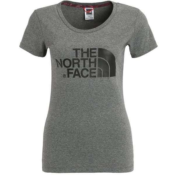 The North Face EASY T-shirt z nadrukiem medium grey heather TH341D008-C13