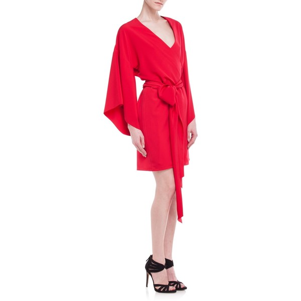 Joanna Hawrot Kimono z długim rękawem czerwone
