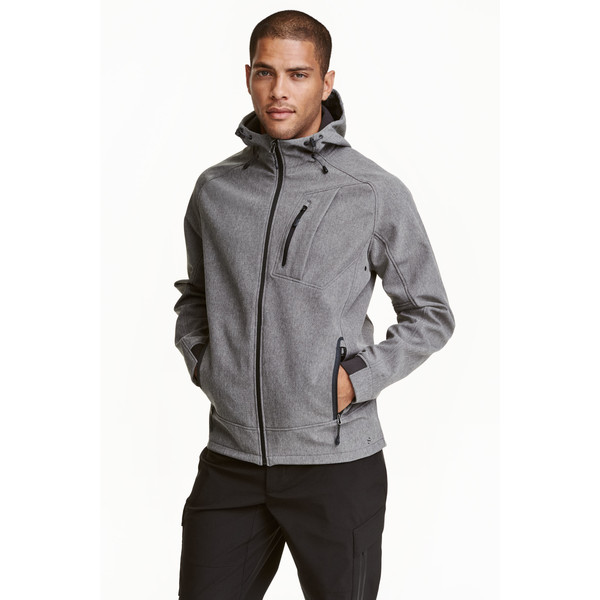 H&M Kurtka typu softshell 0282832005 Szary melanż