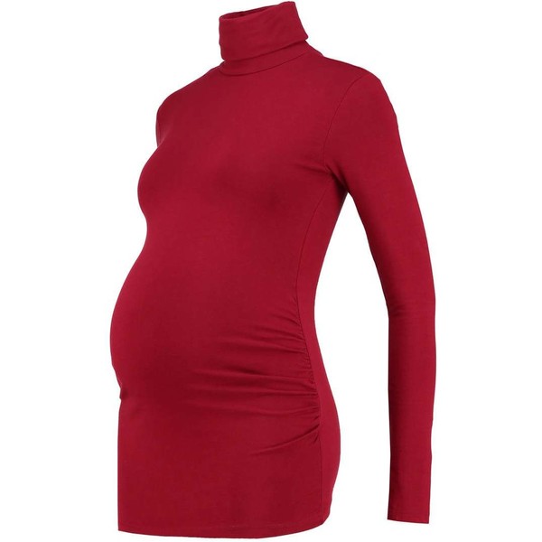 Zalando Essentials Maternity Bluzka z długim rękawem dark red ZX029GA0D-G11