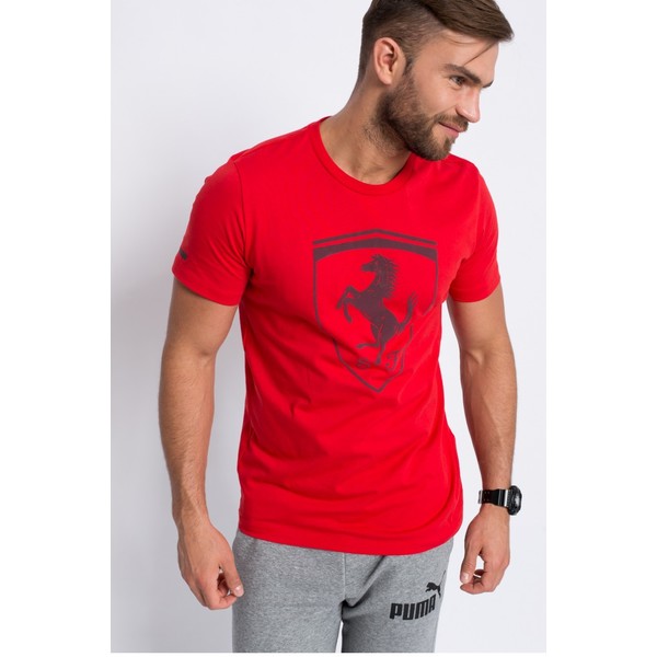 Puma T-shirt Ferrari Big Shield Tee Rosso 4940-TSM391